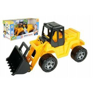 Nakladač žlutočerný Giga Trucks plast 62cm v krabici 70x35x29cm