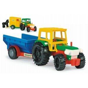 Traktor s vlečkami plast 38cm 2 druhy Wader