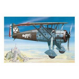 Model Morane Saulnier MS 225 1:72 9,2x15,4cm v krabici 25x14,5x4,5cm