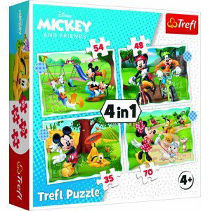 Trefl Puzzle Mickey Mouse: Krásný den 4v1 (35,48,54,70 dílků) - Trigano