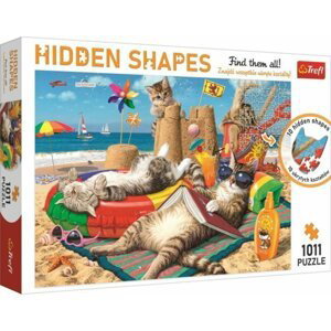 Trefl Puzzle Hidden Shapes - Kočičí prázdniny / 1011 dílků