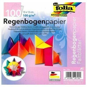 Sada papírů na Origami 15 x 15 cm - duhové 100 listů