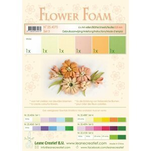Flower Foam Speciální pěnová guma A4 - lososové barvy 6 ks