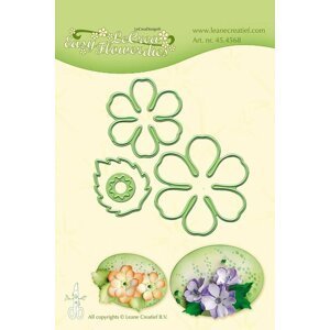Vyřezávací a embosovací kovové šablony - Snadné květy 4 ks