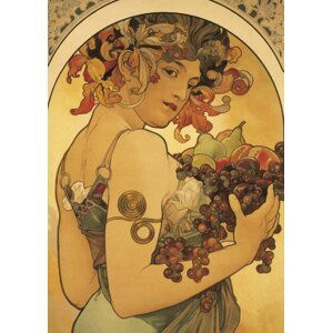 Pohled Alfons Mucha –  Fruit, krátký