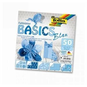 Folia Origami papíry na skládání 10 x 10 cm - modré 80 g