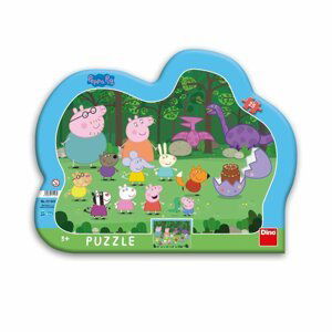 Puzzle kontura 25 dílků Prasátko Peppa - Dino