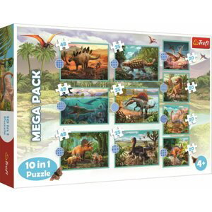 Puzzle 10v1 Seznamte se se všemi dinosaury v krabici 40x27x6cm - Trefl