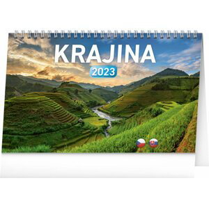 Kalendář 2023 stolní: Krajina CZ/SK, 23,1 × 14,5 cm