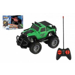 Auto RC Off-Road terénní plast 14cm na baterie 27MHz 2 barvy v krabičce 16x12x10cm