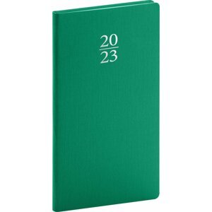 Diář 2023: Capys - zelený, kapesní, 9 × 15,5 cm