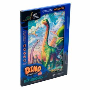 Dřevěné puzzle Unidragon dinosaurus - Diplodocus (18,9x26,7c - EPEE Unidragon
