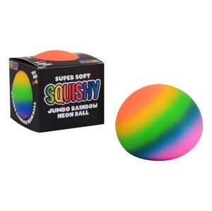Mačkací míček Jumbo neon rainbow  10 cm - Johntoy