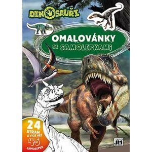 Omalovánky se samolepkami - Dinosauři - různí