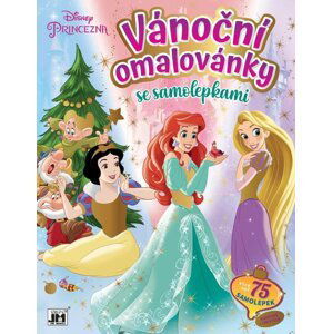 Vánoční omalovánky se samolepkami - Princezny