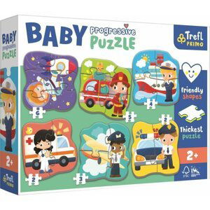 Trefl Puzzle Baby Povolání a vozidla 6v1 (2-6 dílků)