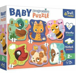 Puzzle baby Progressive Zvířata v krabici 31x24x6,5cm 24m+