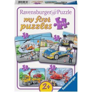 Ravensburger Puzzle Zásahová vozidla 2,4,6,8 dílků