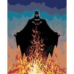 Malování podle čísel 40 x 50 cm Batman - v plamenech