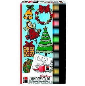 Marabu Sada slupovacích barev KiDS Christmas Window Color 10 x 25 ml
