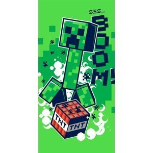 Bavlněná osuška Minecraft Boom 70 x 140 cm