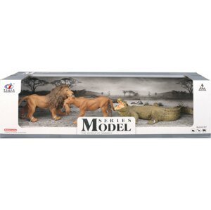 Sada Model Svět zvířat lev, lvice, krokodýl - EPEE
