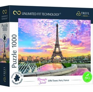 Puzzle prémiové Romantický západ slunce Eiffelova věž Paříž - Ty