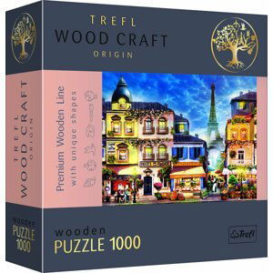 Trefl Wood Craft Origin Puzzle Francouzská ulice 1000 dílků - Trigano