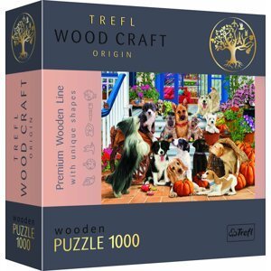 Trefl Wood Craft Origin Puzzle Psí přátelství 1000 dílků - Trigano