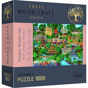 Dřevěné puzzle Slavná místa Francie 1000 dílků - Trefl