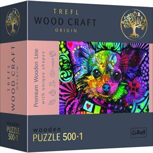 Dřevěné puzzle Barevné štěně 501 dílků - Trigano