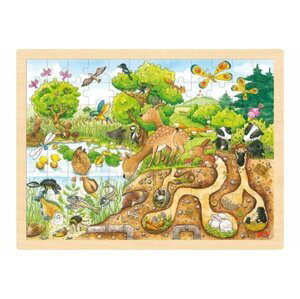 Goki Puzzle Zkoumání přírody 96 dílků - dřevěné