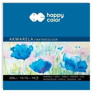 Happy Color Akvarelový blok 15 x 15 cm