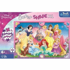 Trefl Puzzle Super Shape XL Disney princezny: Růžový svět 160 dílků