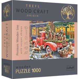 Trefl Wood Craft Origin Puzzle Santovi malí pomocníci 1000 dílků - dřevěné