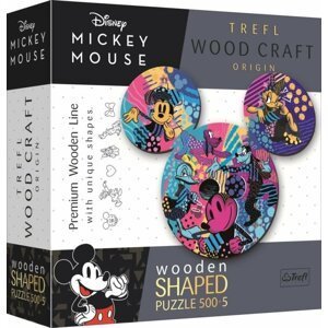 Trefl Wood Craft Origin Puzzle Mickey Mouse 505 dílků - dřevěné