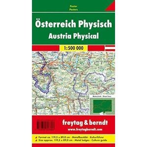 AKN 1 B Rakousko 1:500 000 / nástěnná mapa (lištovaná)