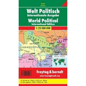 Svět / nástěnná politická mapa 1:25 000 000 (175x121 cm) lamino+lišty