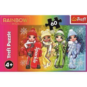 Puzzle Veselé panenky/Rainbow High 33x22cm 60 dílků v krabici 21x14x4cm