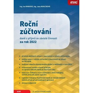 ANAG Roční zúčtování daně z příjmů ze závislé činnosti za rok 2022 - Iva Rindová