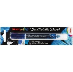 Pentel Dual Metallic Brush štětečkový popisovač - fialový