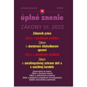 Aktualizácia III/8 2022 – Zákonník práce