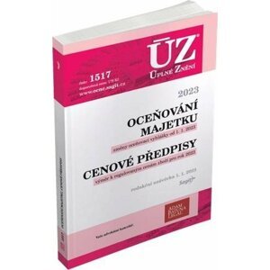 ÚZ č. 1517 - Oceňování majetku, Cenové předpisy, 2023