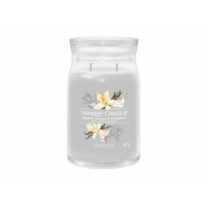 YANKEE CANDLE Smoked Vanilla & Cashmere svíčka 567g / 2 knoty (Signature velký)