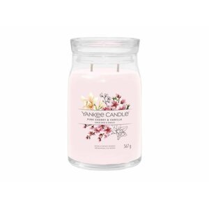 YANKEE CANDLE Pink Cherry & Vanilla svíčka 567g / 2 knoty (Signature velký)