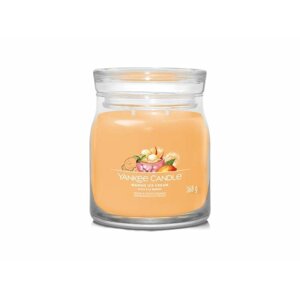 YANKEE CANDLE Mango Ice Cream svíčka 368g / 2 knoty (Signature střední)