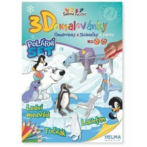 3D omalovánka A4 - SET Polární/medvěd+lachtan+tučňák