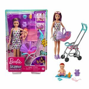 Barbie chůva herní set - kočárek - Mattel Barbie