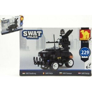 Stavebnice Dromader SWAT Policie Auto 229ks plast v krabici 32x21,5x5cm