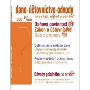 DUO 3-4/2023  – Dane, účtovníctvo, odvody bez chýb, pokút a penále